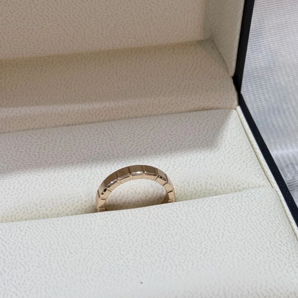 Chopard Rose Gold Faceted Band Ring